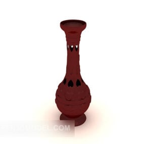 Red Decorative Bottle 3d model