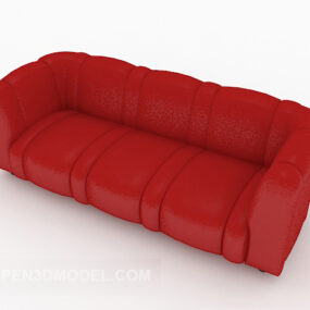 Röd generös soffdesign 3d-modell
