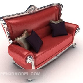Red High-end Sofa 3d model