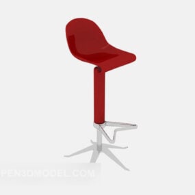 صندلی باری پاشنه بلند قرمز مدل سه بعدی
