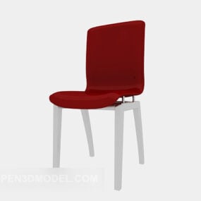 Red Home Office Single Chair 3d model