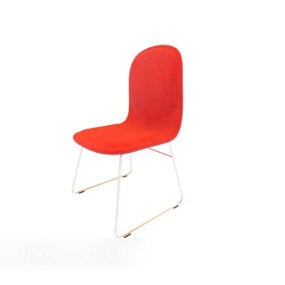 Red Home Simple Lounge Chair 3d model