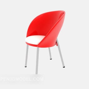 Roter Restaurant-Lounge-Stuhl 3D-Modell