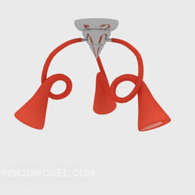 Rød minimalistisk 3d-model
