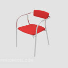 Red minimalist lounge chair 3d model