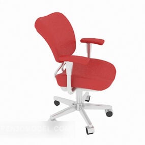 Red Minimalist Office Chair 3d model