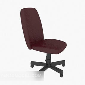 كرسي مكتب متحرك أحمر موديل 3D