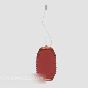 Punainen moderni riippuvalaisin Minimalistinen 3D-malli