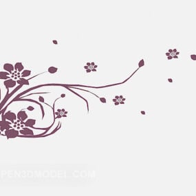 Floral Pattern Wall Decoration 3d model