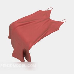 3д модель красной юбки-слинга модная