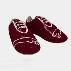 Modello 3d della scarpa da ginnastica rossa