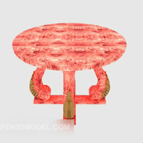 Model 3d Meja Sisi Sofa Merah