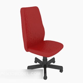 เก้าอี้สำนักงานสีแดงมีสไตล์ 3d