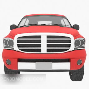 红色面包车SUV汽车3d模型
