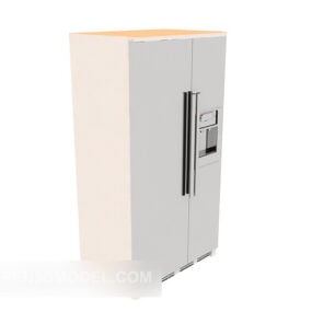 Mô hình 3d tủ lạnh màu trắng