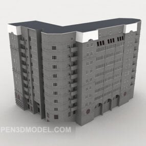 Konut Binası Yüksek Katlı Tasarım 3d modeli