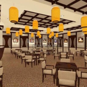 Restaurante Sala de bodas Estilo Interior Modelo 3d