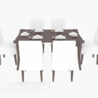 Restaurant Six Table Chairs Set