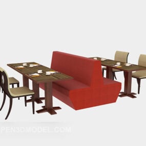 Restaurant Table Chair Upholstery 3d model