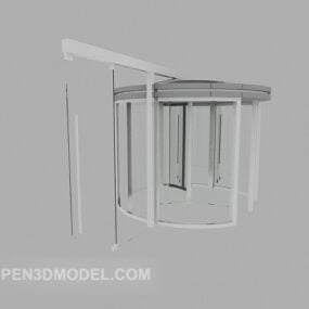 דגם תלת מימד של אדריכלות דלת מסתובבת