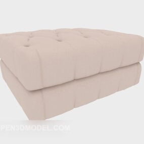 Taburete de sofá blanco arroz modelo 3d