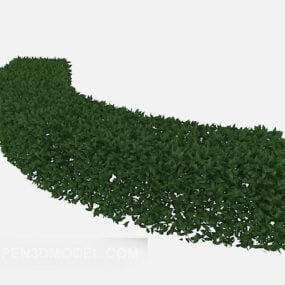 Roadside Green Hedge 3d model