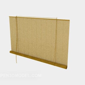 Roll Curtain Brown Color 3d model