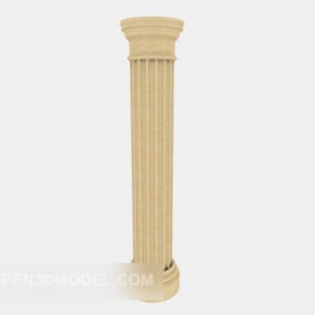 Modello 3d del pilastro di pietra della trave della stanza