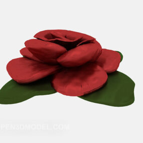 Dekoracja kwiatowa róży Model 3D
