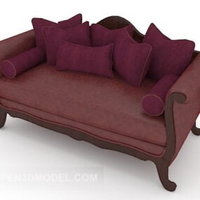 Rose Red High-end Sofa 3d model