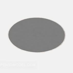 Mô hình 3d thảm tròn màu xám