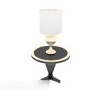 Round Black Small Side Table