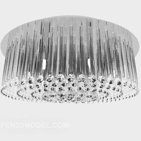 Round Ceiling Lamp Drop Diamonds 3d model
