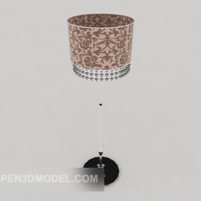 Round Floor Lamp Vintage Shade 3d model