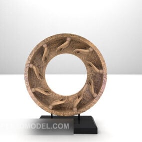 Round Decoration Furnishings Furniture 3d model