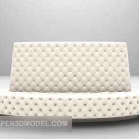 Round Sofa Dotted Pattern 3d model