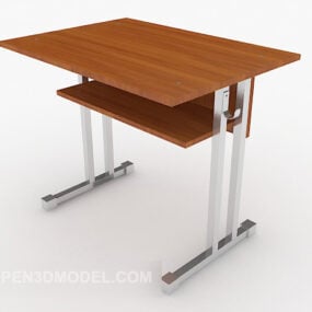 Western School Single Desk 3d-model