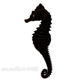 Black Seahorse Animal 3d model