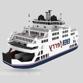Modello 3d della nave traghetto