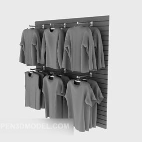 Shop Clothing Hanging On Pallet 3d model