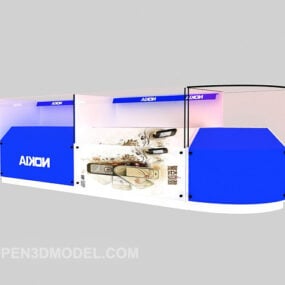 خزانة عرض زجاجية لمركز تسوق نموذج ثلاثي الأبعاد