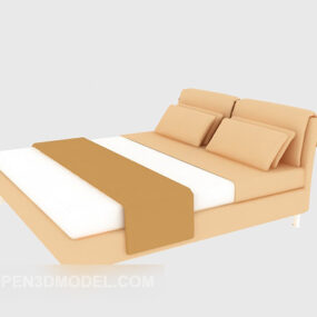 Mô hình nội thất giường mềm Simmons 3d