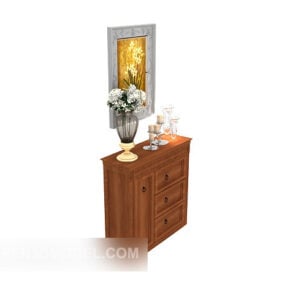 Simple American Entrance Hall Cabinet 3d model
