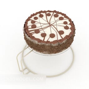 Simple Cake Chocolate Milk 3d model