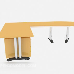 Simple Company Desk Wooden Mdf 3d model