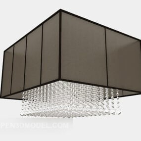 Lustre de cristal simples sombra cinza modelo 3d