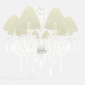 Lámpara de araña de cristal simple para el hogar modelo 3d
