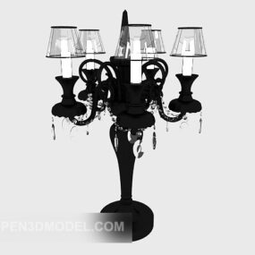 Simple Crystal Table Lamp Antique Style 3d model