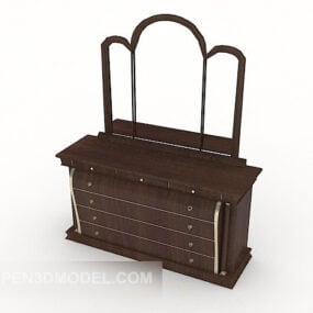Simple European Dresser Furniture 3d model