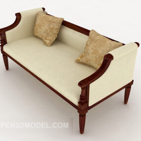 نموذج أريكة أوروبية بسيطة متعددة المقاعد ثلاثية الأبعاد